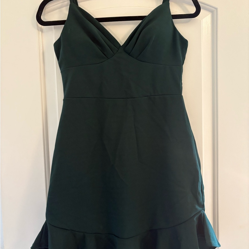 Elegant Dark Green Dress